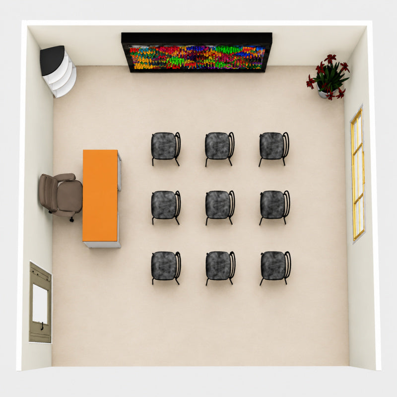 3d visualisation sample seen from above