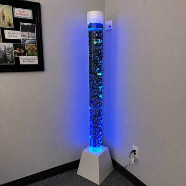 sensory bubble tube in room corner 