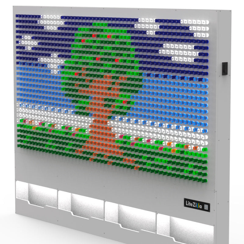 8x6 white frame litezilla light wall front view