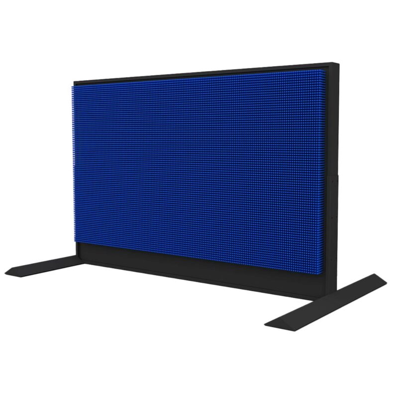 Blue pin wall front view