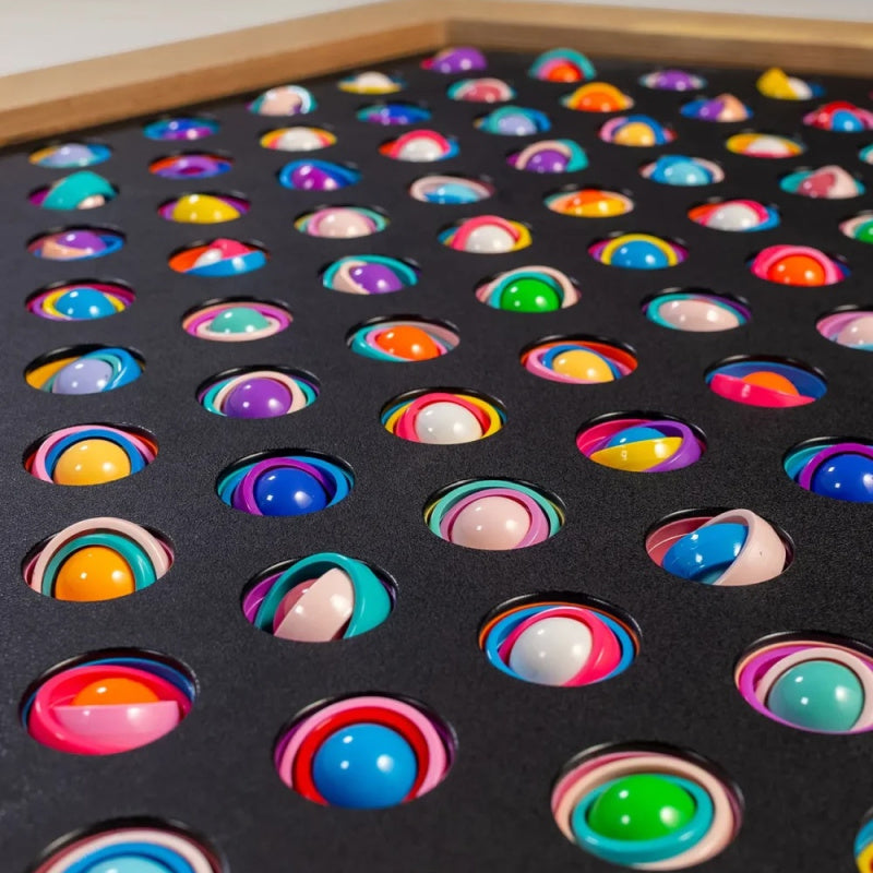 gyro rings wall panel close up view 