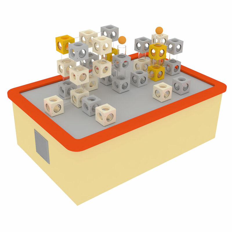 litezilla aerocube airflow table in yellow side view