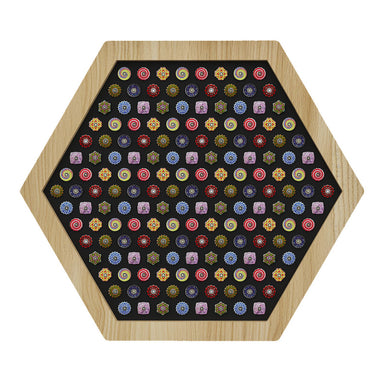 litezilla fidget spinner themed sensory wall panel from front