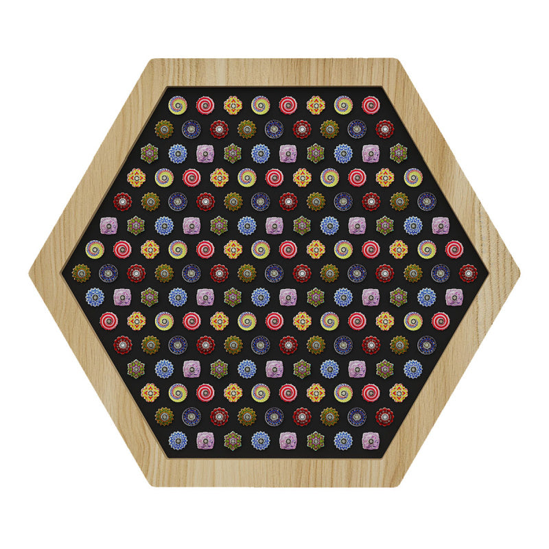 litezilla fidget spinner themed sensory wall panel from front