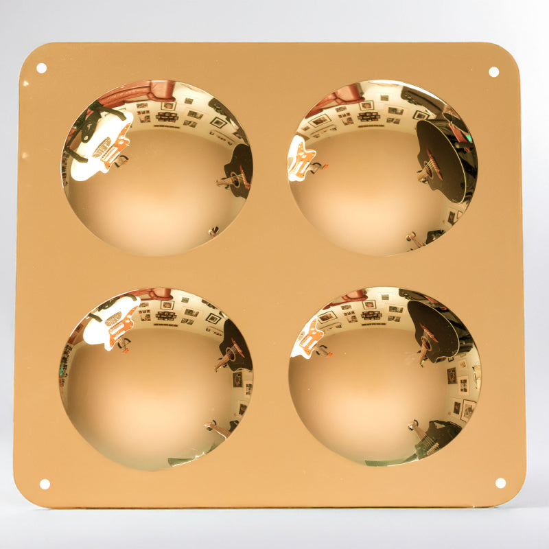 litezilla reflective mirror bubble panels in gold colour