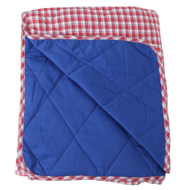 red colour plaid weighted blanket
