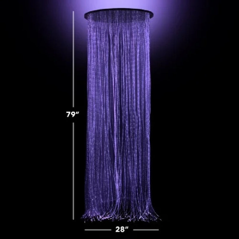purple sensory fiber optic curtain 
