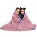 weighted blanket plaid medium size red colour