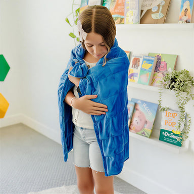  weighted blanket soft plush blue colour