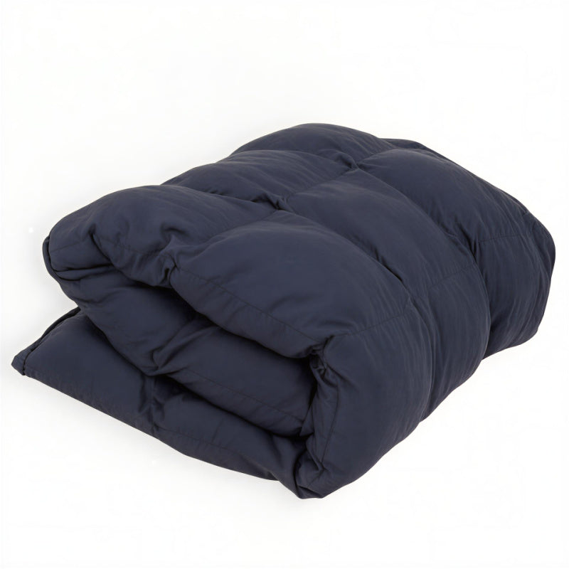 weighted comforter navy colour folded view